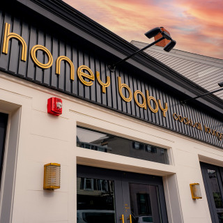 Honey Baby Cocktail Lounge Wall Letter Sign by Zebra Visuals