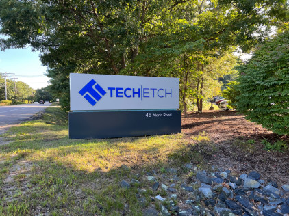 Tech etch street sign zebra visuals plymouth mass